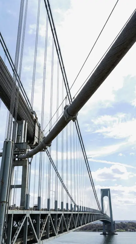 Terrace Balustrade applied to Stop two, the cables against a graded sky